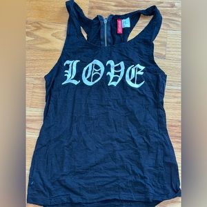 LOVE zip up racer back tank